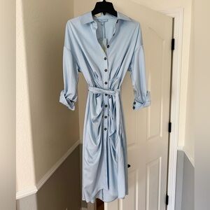 ANTONIO MELANI Light Blue Button-Down Dress